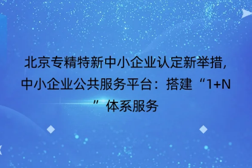 北京專精特新中小企業(yè)認(rèn)定新舉措,中小企業(yè)公共服務(wù)平臺：搭建“1+N”體系服務(wù)